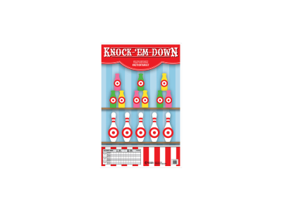 Action Target Knock-'Em-Down Paper Target, 100