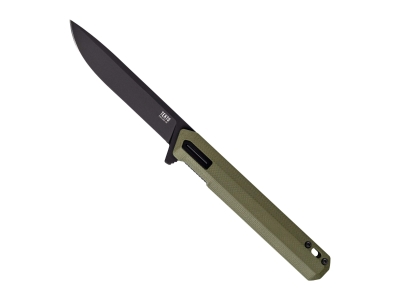 Tekto F2 Bravo Folding Knife // OD Green G10 - Black Accents