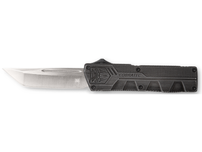 CobraTec 3.25" OTF Tanto D2 Blade Stonewashed Aluminum Handle