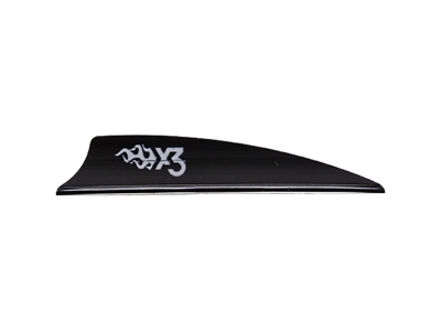 Bohning X3 Vanes Black 2.25 in. 100 pk.