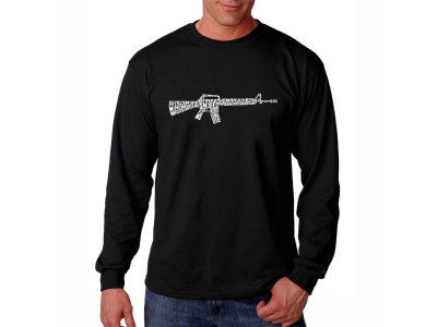 LA Pop Art Men's Word Art Long Sleeve T-shirt - RIFLEMANS CREED