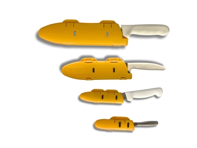 Blade Guard Secure Knife Blade Edge Protection Cover 4 pack, Yellow