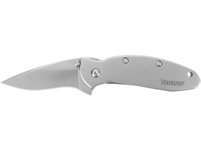 Kershaw 2.4" 420HC Drop Point Blade Bead Blasted SS Handle
