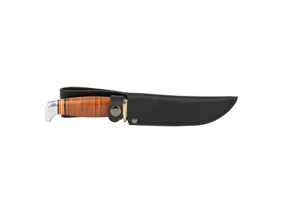 Outdoor Life Stacked Leather Fixed Blade
