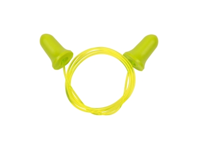 ULTRX Tethered Tapered Foam Ear Plugs, 5-Pairs, Chartreuse