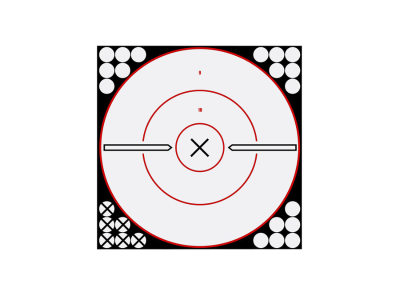 Birchwood  Shoot-N-C Reactive Target Black/White 12" Bullseye, 5