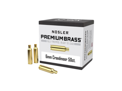 Nosler Premium Brass Unprimed Rifle Cases, 6mm Creedmoor, 50