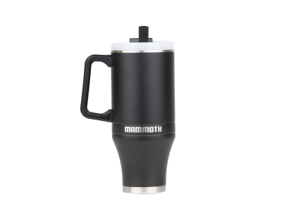 Mammoth Ascent 40 oz Tumbler with Handle and Straw, Black