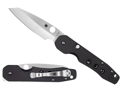 Spyderco 3.39" Folding Pocket Knife CPM S30V Blade Carbon Fiber G10
