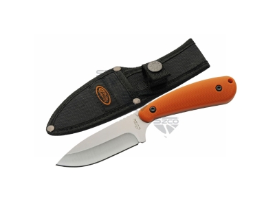 SZCO Orange Trailing Point Skinner Knife