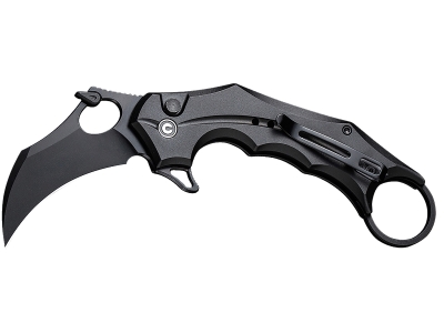 Civivi 2.02" Karambit Nitro-V Blade Black Aluminum Plain Edge
