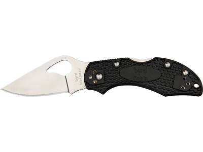 Spyderco 2.43" Folding Drop Point 8Cr13MoV Blade Black FRN Handle