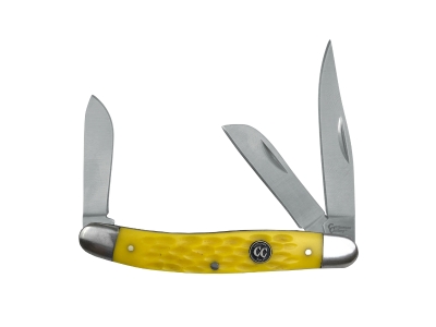 ABKT Cattleman Stockman Jigged Knife, Yellow
