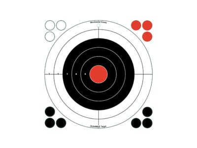Birchwood  Stick-A-Bull Bullseye Targets, Black/White/Red, 5