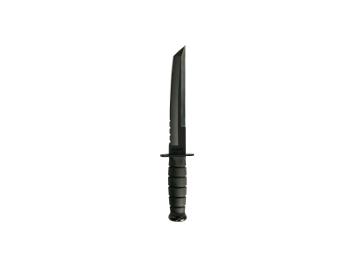Ka-Bar 8" Fixed Tanto Serrated 1095 Steel Blade Black Kraton Handle