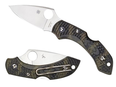 Spyderco 2.30" VG-10 Blade Green FRN Handle Folding Pocket Knife
