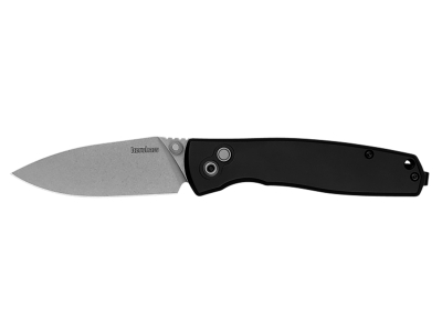 Kershaw 3" D2 Spear Point Blade Black Aluminum Handle