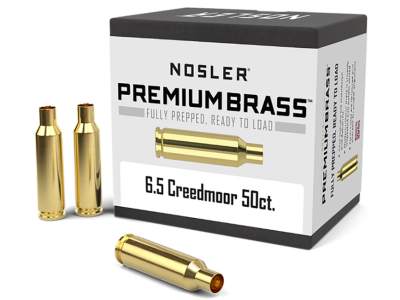 Nosler Premium Brass Unprimed Rifle Cases, 6.5 Creedmoor, 50