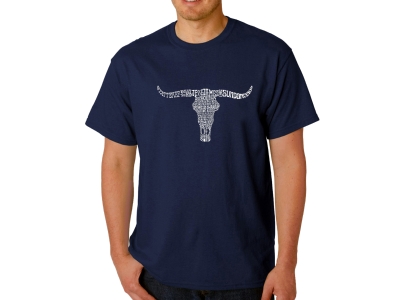 LA Pop Art Men's Word Art T-shirt - Names of Legendary Outlaws, XXL, Navy Blue