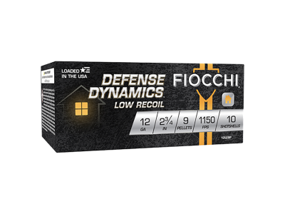 Fiocchi Defense Dynamics Low Recoil Shotshell Loads, 12 Gauge, 10