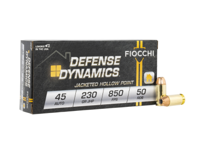 Fiocchi Defense Dynamics Handgun Rounds, .45 ACP, 50