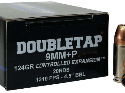 DoubleTap 9mm+P Luger 124gr Controlled Expansion JHP, 9mm Luger, 20