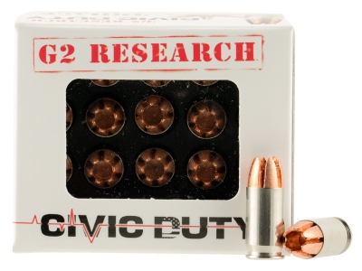 G2 Research Civic Duty 380 ACP 64gr Copper Expansion Projectile, .380 ACP, 20