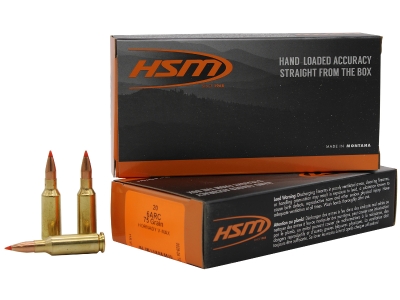 HSM Centerfire Rifle V-Max 6mm ARC 75 gr Jacket Hollow Point, 20