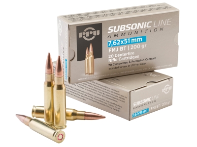 PPU Subsonic, 7.62x51mm NATO, 20