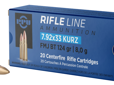 PPU PP7K Metric Rifle 7.9x33mmKurz 124gr Full Metal Jacket Boat Tail, 7.92x33mm Kurz, 20