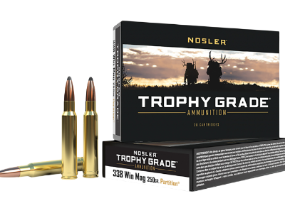 Nosler Trophy Grade Rifle Rounds, .338 Winchester Magnum, 20