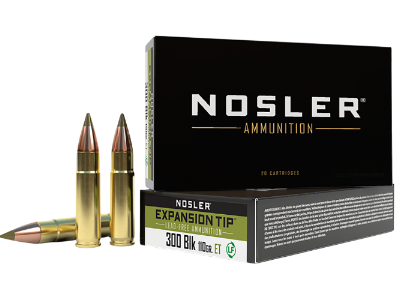 Nosler Expansion Tip Rifle Rounds, .300 AAC Blackout, 20