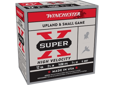 Winchester Super X High Velocity 12Gauge 2.75" 1 1/4oz 4Shot, 12 Gauge, 25