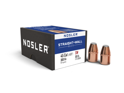 Nosler Straight Wall Reloading Bullets, .45, 50
