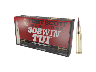 Fort Scott Tumble Upon Impact (TUI) Rifle Rounds, .308 Winchester, 20