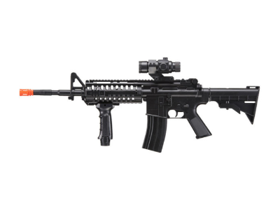 WellFire M4 Carbine Airsoft AEG Rifle w/ Scope and Grip