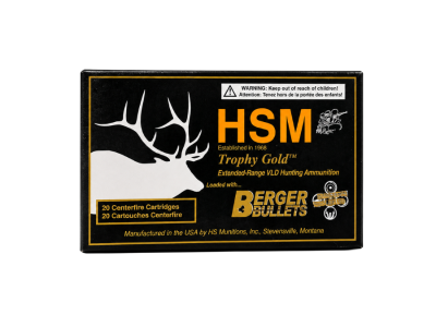 HSM Trophy Gold Extended Range Rifle Rounds, .338 Lapua Magnum, 20