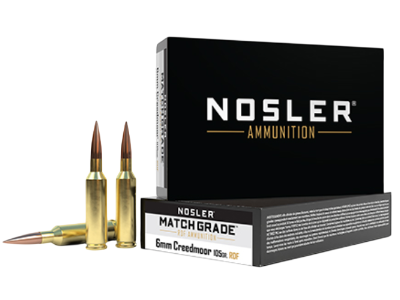 Nosler Match Grade RDF Rifle Rounds, 6mm Creedmoor, 20