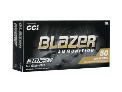 CCI Blazer Brass, .30 Super Carry, 50