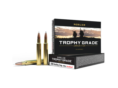 Nosler Trophy Grade Rifle Rounds, .280 Ackley Improved, 20