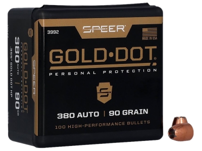 Speer Gold Dot Personal Protection 9mm .355 90 GR Hollow Point, 100