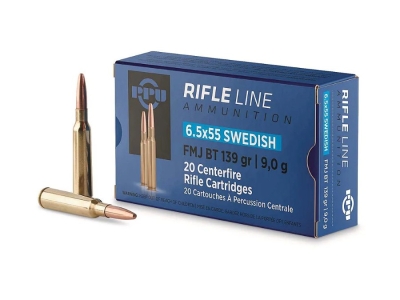 PPU 6.5x55 Swedish FMJ-BT 139 Grain 20 Per Box, 6.5x55mm Swedish