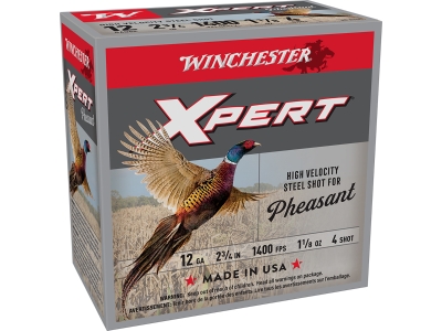 Winchester Xpert Pheasant Lead Free High Velocity 12Gauge 2.75" 1 1/8oz 4Shot, 12 Gauge, 25