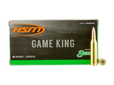 HSM Sierra GameKing Spitzer Boat Tail Ammunition, .243 Winchester, 20