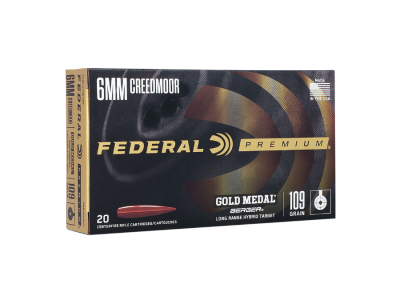 Federal Gold Medal Berger Rifle Cartridges, 6mm Creedmoor, 20