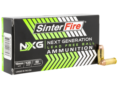 SinterFire Next Generation (NXG) 10mmAuto 125gr Lead Free Ball, 10mm Auto, 50