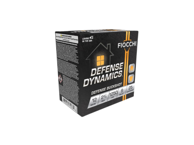 Fiocchi Defense Dynamics Buckshot Shotshell Loads, 12 Gauge, 25