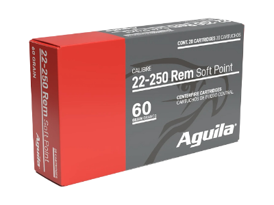 Aguila Centerfire Rifle Cartridges, .22-250 Remington, 20
