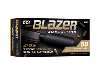 CCI Blazer Clean-Fire Suppressor Handgun Cartridges, .40 S&W, 50