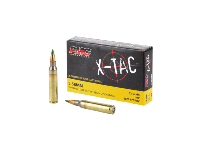 PMC X-TAC Centerfire Rifle Cartridge, Light Armor Piercing, 5.56x45mm NATO, 20